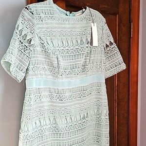 Mint Green Crochet Dress (Eva Mendes)